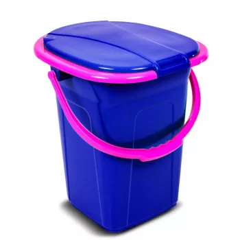 GreenBlue GB320BR 19L kaasaskantav matkakäimla, ämber, reisimiseks, festivalidele, käepidemega, eemaldatava istmega - tumesinine ja roosa