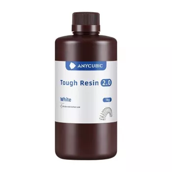 AnyCubic Tough Resin 2.0 — valge, vähelõhnaline, suure tugevusega 3D-printimisvaik