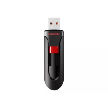 USB-mälupulk SANDISK Cruzer Glide 32 GB USB Type-A 2.0, liugdisain, paroolikaitse, must/punane
