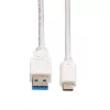VALUE - USB-kaabel - USB 3.0 (M) USB-tüüpi C (M) - 5 V - 900 mA - 50 cm - Valge (11.99.9010)