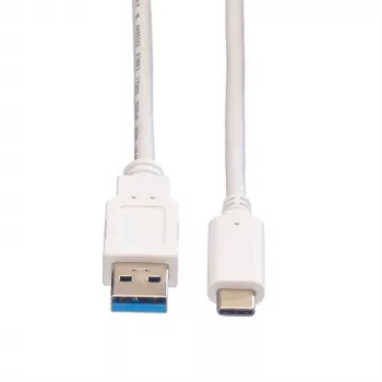 VALUE - USB-kaabel - USB 3.0 (M) USB-tüüpi C (M) - 5 V - 900 mA - 50 cm - Valge (11.99.9010)