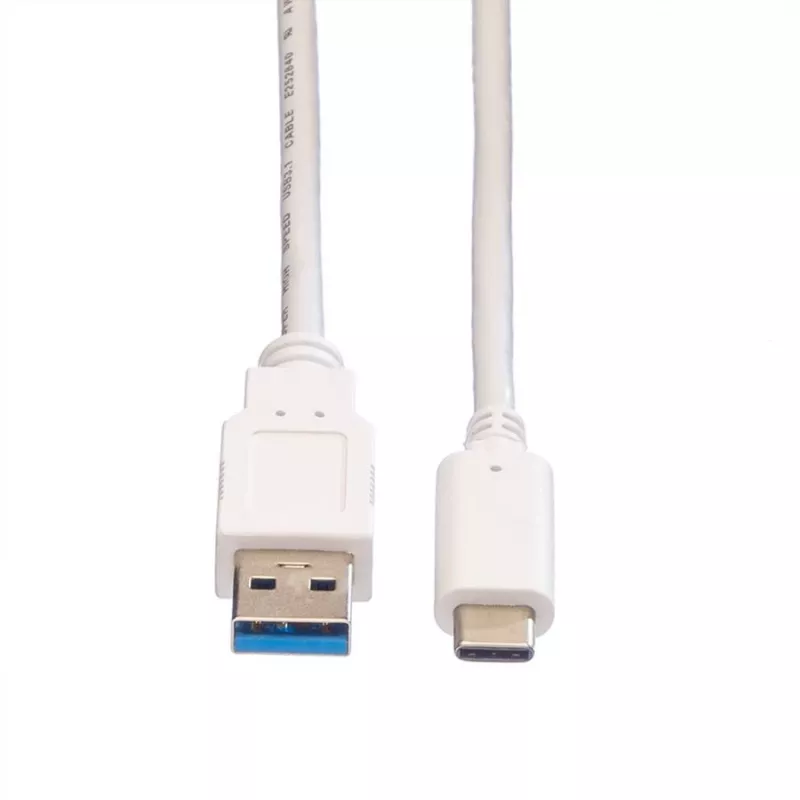 VALUE - USB-kaabel - USB 3.0 (M) USB-tüüpi C (M) - 5 V - 900 mA - 50 cm - Valge (11.99.9010)
