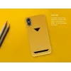 Telefoni tagakaas VixFox iPhone X/XS-le, sinepikollane, kaardipesaga tagakest