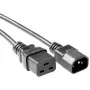 Microconnect PE0191410 toitekaabel Must 1 m C19 pistikupesa C14 pistikupesa