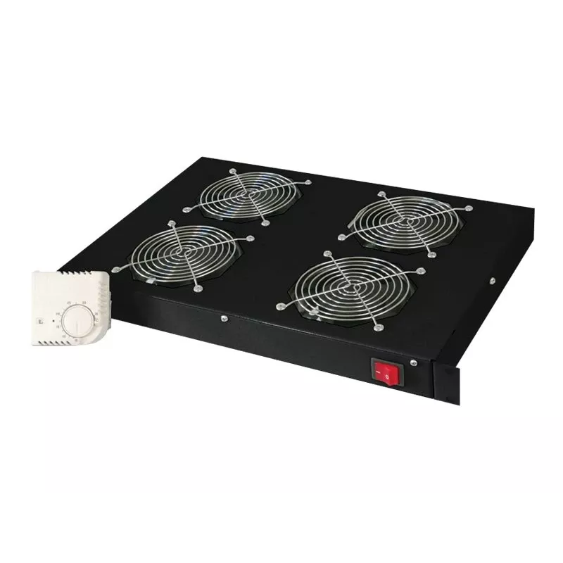 Ventilatsiooniga tühjapaneel Digitus DN-19 FAN-4-HO-SW