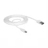 USB-kaabel DeLOCK 84808 USB 2.0 2 m USB A Micro-USB B Valge