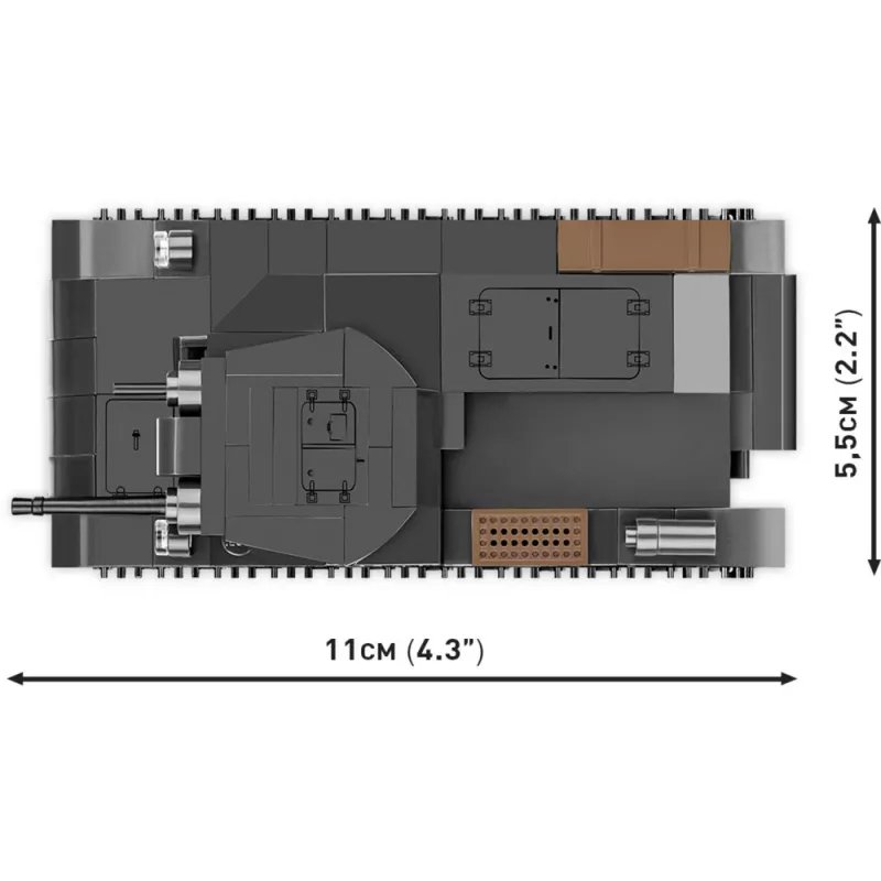 Ehituskomplekt Cobi Panzer II Ausf. A — 250 osa, must