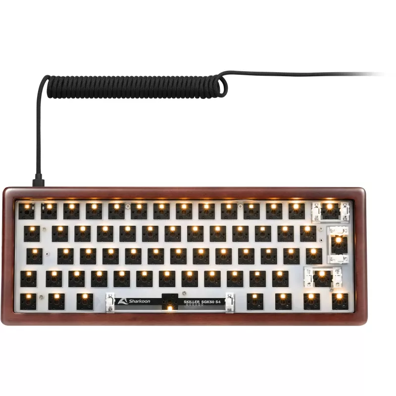 Sharkoon mänguklaviatuur Skiller SGK50S4 Gen2 Wood barebone