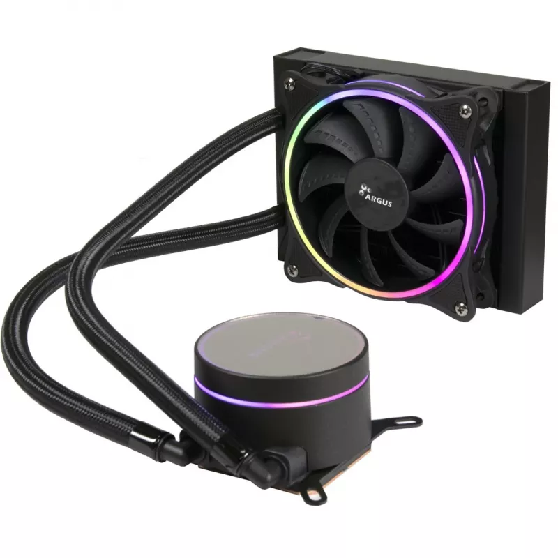 Universaalne vedelikjahutus Inter-Tech LC-120 RGB 12 cm Must