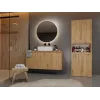 Vannitoa hoiukapp Top e shop NEL 1K DK ART KPL, tammepuu raam, 600×300×1740 mm, 5 riiulit, vabalt seisev