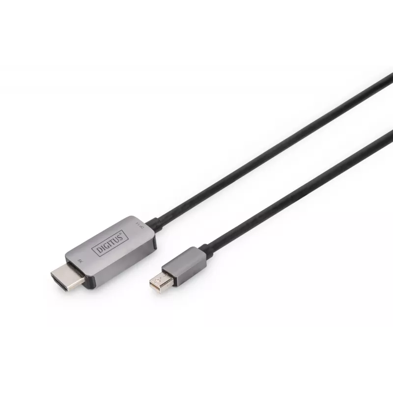 DIGITUS - adapterkaabel - Mini DisplayPort (M) HDMI-le (M) - 1,0 m - toetab 8K 60 Hz - must (DB-340109-010-S)