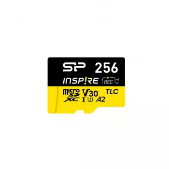 Mälukaart Silicon Power Inspire 256 GB MicroSDXC V30 UHS-I U3 A2 4K + adapter (SP256GBSTXLA2V1NSP)