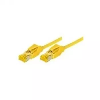 Tecline Premium - patch-kaabel - RJ-45 (M) kuni RJ-45 (M) - 50 cm - SFTP, PiMF -Cat.7 toorkiukaabel (kaabel) / CAT 6a (pordid) - varjestatud, halogeenivaba, takerdumisvastane - kollane (70700Y)
