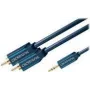 MP3 adapterikaabel (3,5 mm helipistik / 2 RCA-pistikut) - 3,0 m lisakaabel MP3-mängijatele, iPodidele ja nutitelefonidele