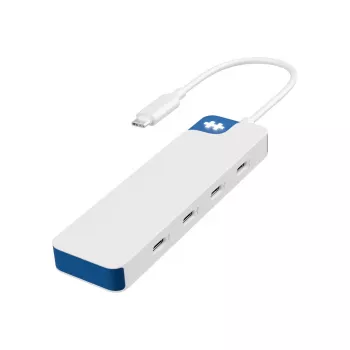 Hyper HyperDrive Flex 4 pordiga USB-C jaotur, valge/sinine | HD5201BUGL