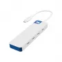 Hyper HyperDrive Flex 4 pordiga USB-C jaotur, valge/sinine | HD5201BUGL