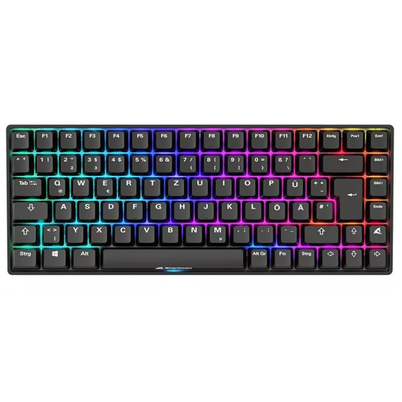 Mehaaniline mänguriklaviatuur Sharkoon Skiller SGK50S3 PBT must kollane RGB