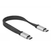 USB-kaabel DeLOCK 85926 USB 3.2 Gen 2 0,22 m USB C Must Hõbedane