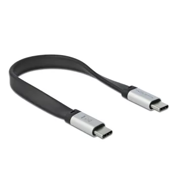 USB-kaabel DeLOCK 85926 USB 3.2 Gen 2 0,22 m USB C Must Hõbedane