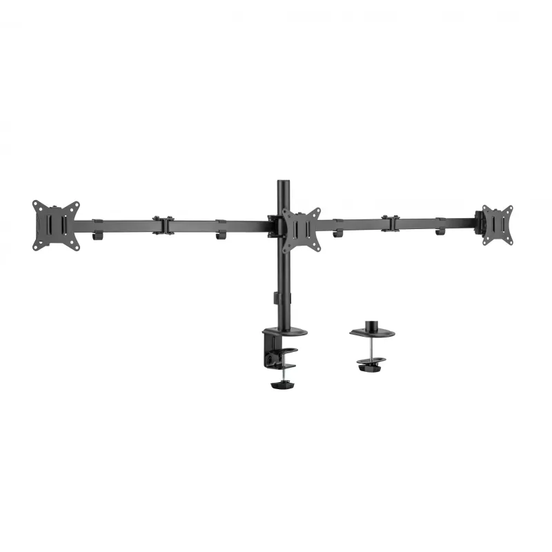 Monitorihoidik SBOX LCD-352/3-2 13–27-tollistele ekraanidele, 3 haru, max 9 kg haru kohta, VESA 100x100