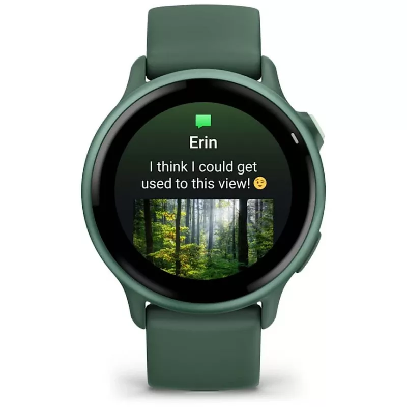 Nutikell GARMIN vívoactive 6 – spordikell, 42 mm alumiinium/polümeer korpus, AMOLED 1,2 tolli, GPS, 5 ATM, optiline pulss, SpO2, 8 GB, roheline