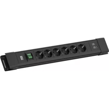 Pikendusjuhe Bachmann CONNECTUS BM005922 — 6×CEE7 pistikupesa, 1×USB-A 22W, 2,0 m kaabel