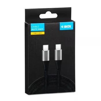 iBOX IKUTC USB-C kaabel 60W 2m Must