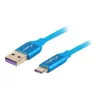 USB 2.0 kaabel LANBERG CA-USBO-21CU-0010-BL — USB A USB C-le, 1 m, sinine