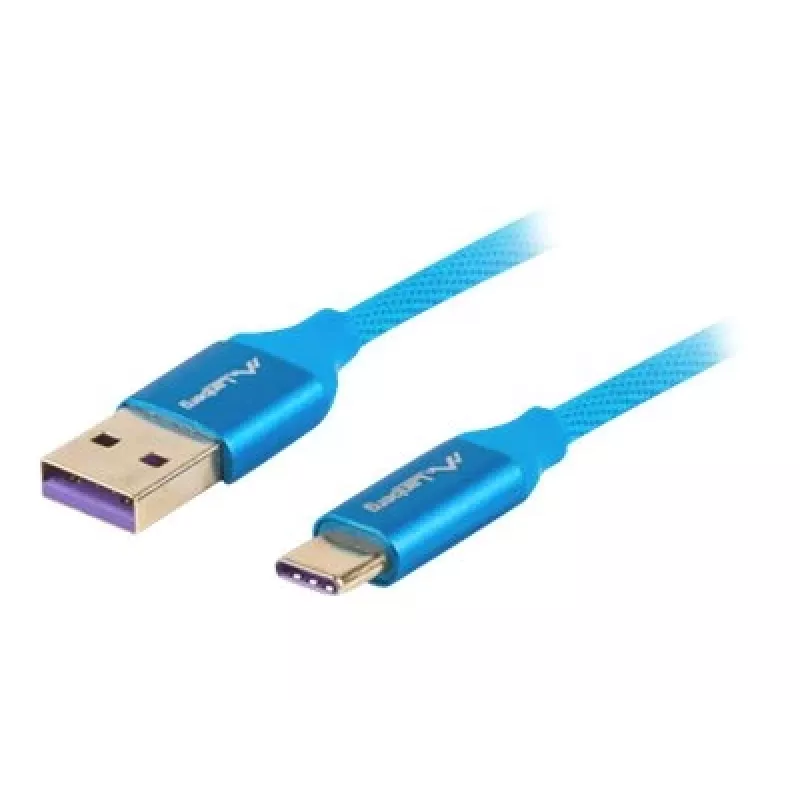 USB 2.0 kaabel LANBERG CA-USBO-21CU-0010-BL — USB A USB C-le, 1 m, sinine