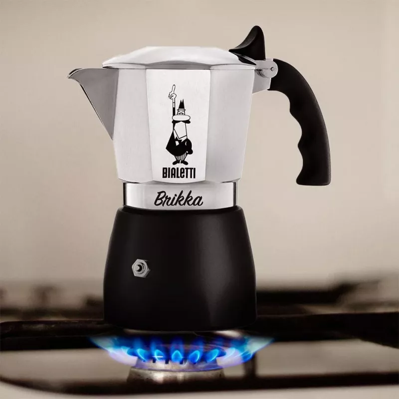 Bialetti Brikka Moka pott 0,1 L Must, Roostevaba teras