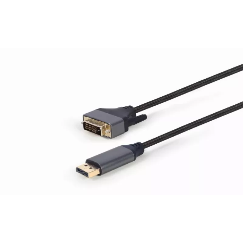 Video kaabli adapter Gembird CC-DPM-DVIM-4K-6 — DisplayPort DVI-le, 1,8 m, 4K, must