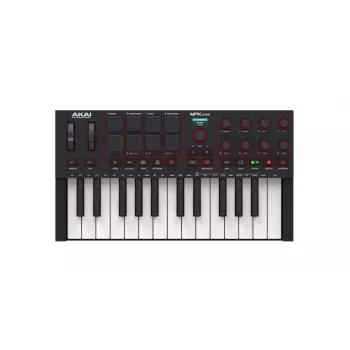 MIDI-klaviatuur AKAI MPK MINI 4 must — 25 klahvi, 8 padi, 8 enkooderit, arpedžaator, USB-C, MIDI-väljund