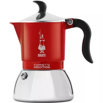 Pliidiplaadil espressomasin BIALETTI FIAMMETTA 2TZ Induktsioon Punane, 2-tassiline pliidiplaadil mokakann