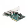 DeLOCK PCI Express x4 kaart 2 x välise USB 10 Gbps Type-A emasliides – madalprofiil