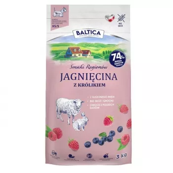 BALTICA regionaalsed maitsed Väikest tõugu Lambaliha küülikuga - kuiv koeratoit - 3kg