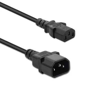 Toitepikenduskaabel QOLTEC 50459 IEC C13 C14 suunas 1,5m
