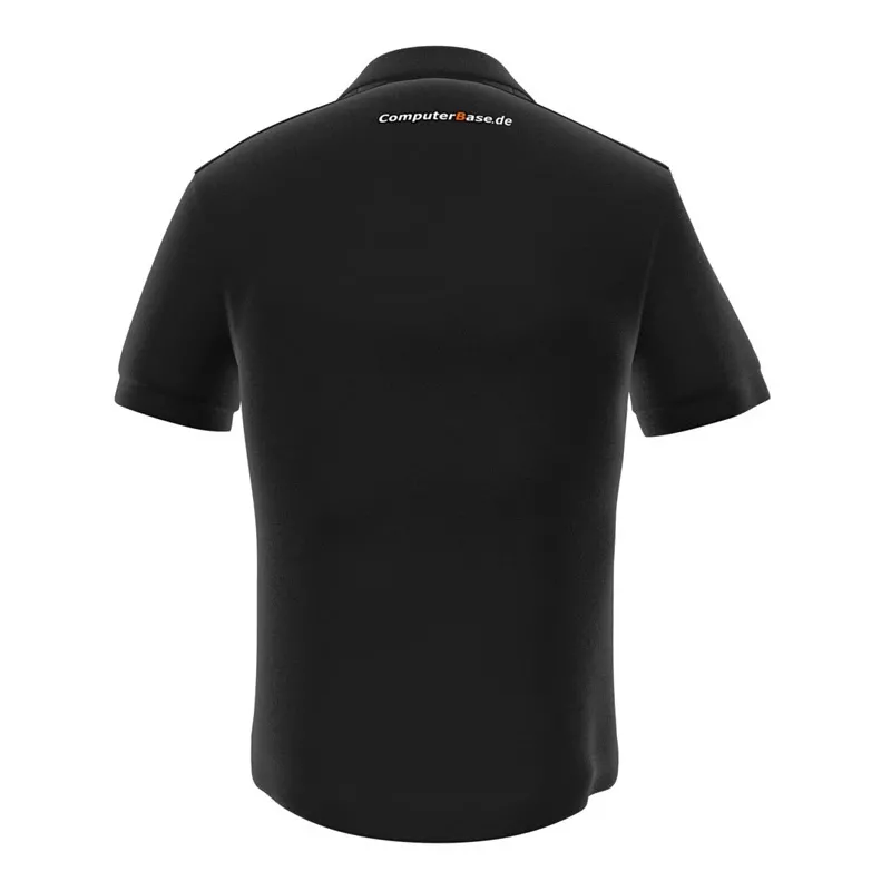 Polo särk GamersWear ComputerBase Polo Must suurus S — meeste mängupolo, must, hingav kangas