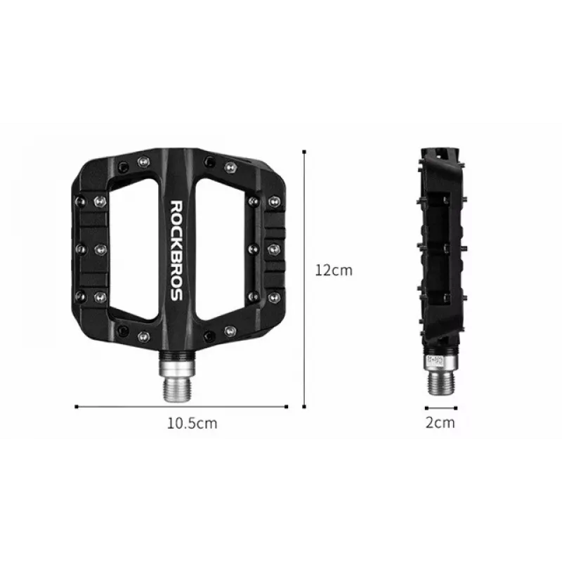 Rockbros 2017-12CBK nailonist jalgrattapedaalide komplekt - Must