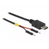 USB-kaabel DeLOCK 85418 0,1 m USB C Must