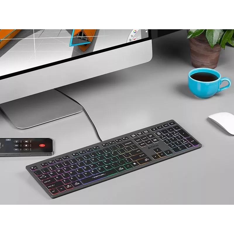 Juhtmega klaviatuur A4Tech FSTYLER FX60H neoonvalgustusega
