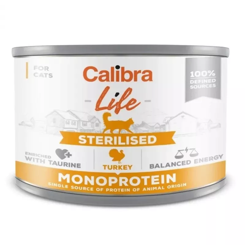 CALIBRA Cat Life Sterilised Turkey - märg kassitoit - 200g