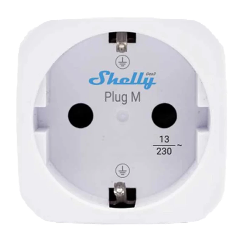 Shelly Plug PM Gen3 Matter 13A nutikas pistikupesa, valge