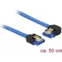 SATA-kaabel DeLOCK 84985 0,5 m SATA 7-kontaktiline Must Sinine