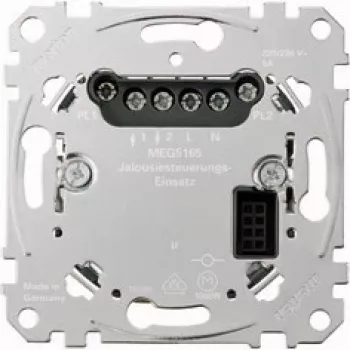 Shutter control Merten MEG5165-0000, metallic, 220–230 V AC, 50–60 Hz, max 1000 W