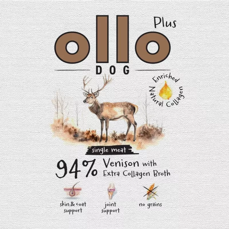 Ollo Plus Kolagen hirveliha 400g koeratoit