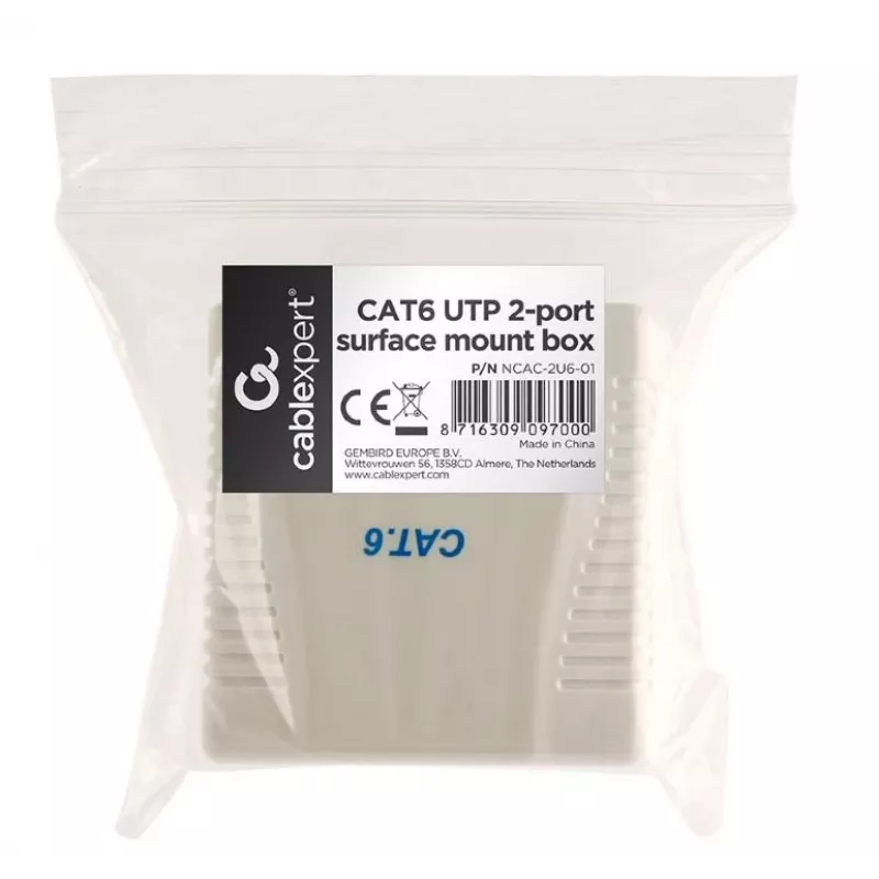 Kaabli tarvikute kinnituskarp CAT6 UTP/2P NCAC-2U6-01 Gembird