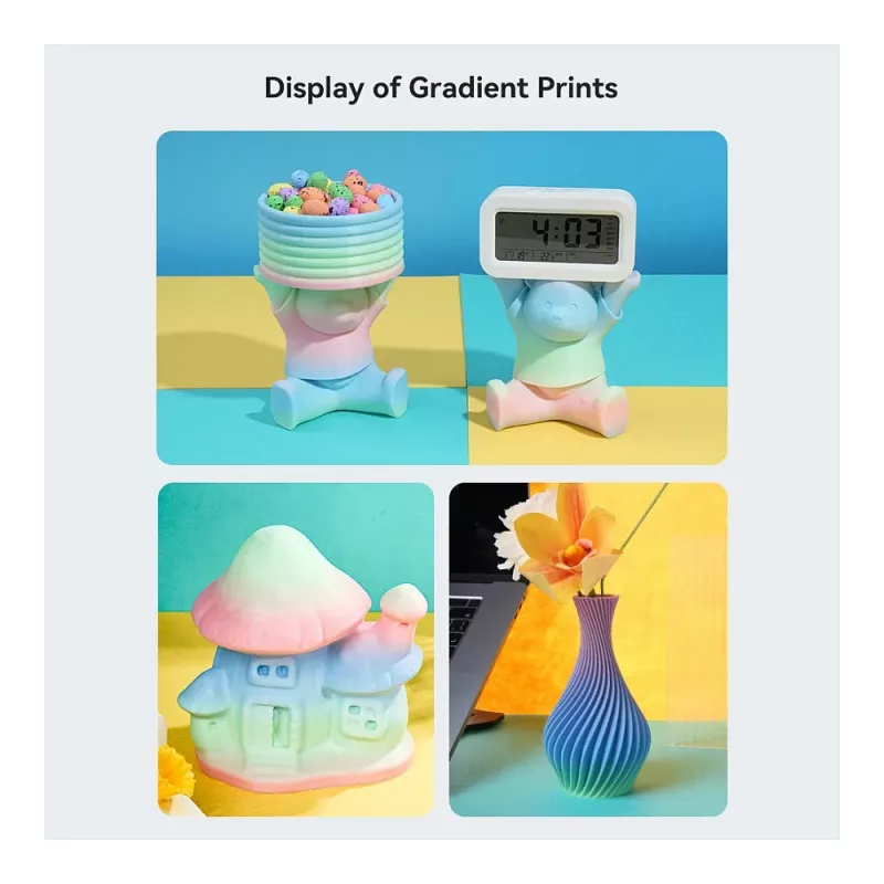 3D-printimisniit Creality PLA 1,75 mm, 1 kg — sinine/roheline/roosa (Creality 3301010424)