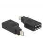 Delock adapter mini DisplayPort 1,2 isane > DisplayPort emane 4K 90° pööratud - DisplayPort-adapter - Mini DisplayPort (M) nurga all DisplayPort (W) nurga all - Must (65626)