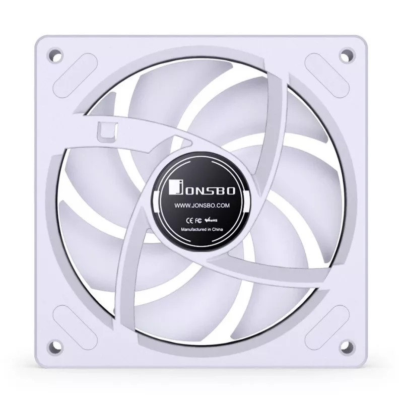 Jahutusventilaator Jonsbo ZB-120 Reverse Blade PWM ARGB 120mm valge, aksiaalventilaator, 120 mm