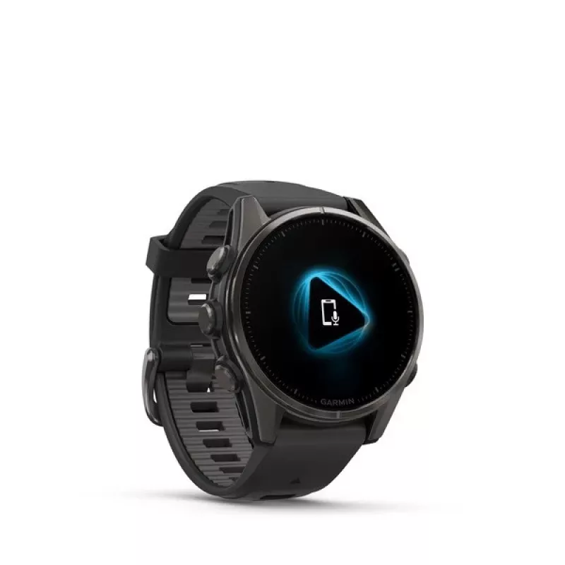 Garmin fenix 8 3,3 cm (1,3) AMOLED 43 mm Digitaalne 416 x 416 pikslit Puuteekraan Must Wi-Fi GPS (satelliit)